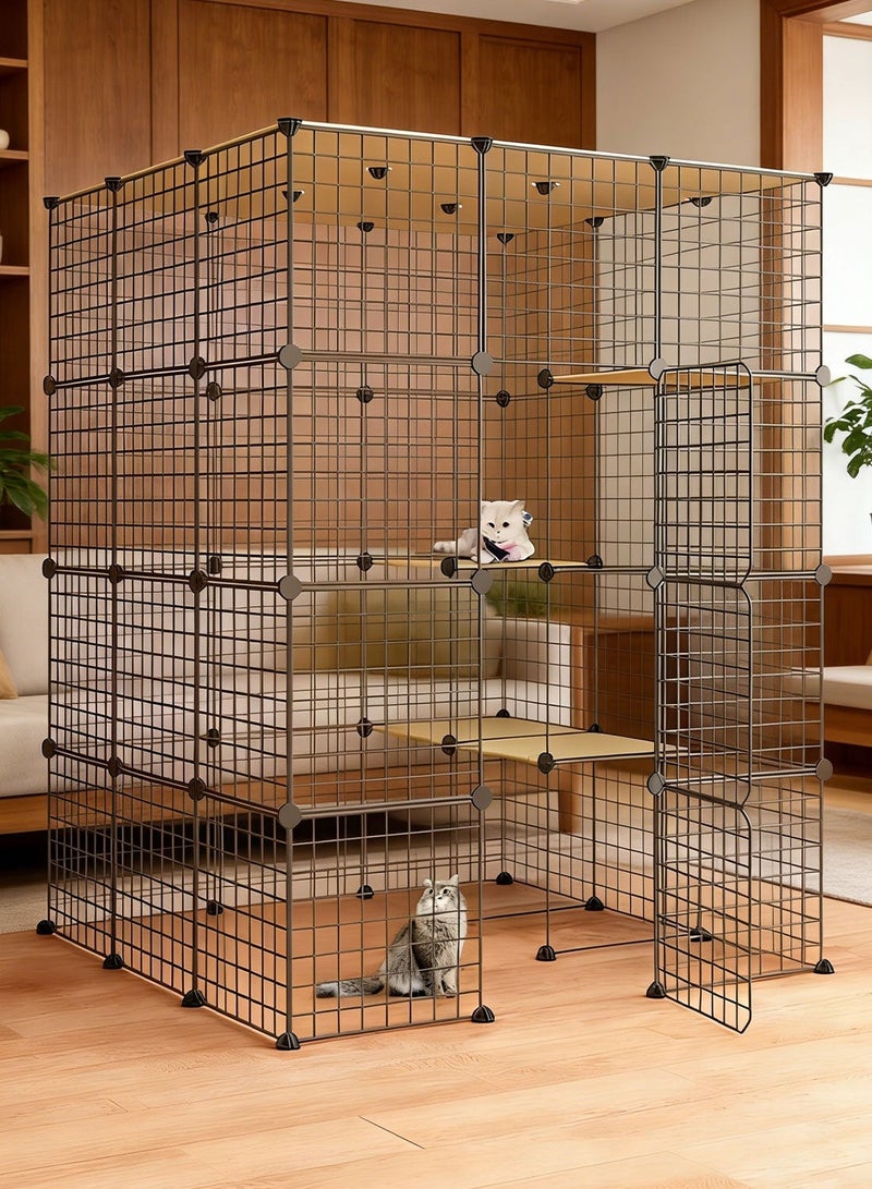 Kidle Cat Cage Enclosure Extra Large Free Space Detachable Indoor Large Cat House for 1-4 Cats - Image 1